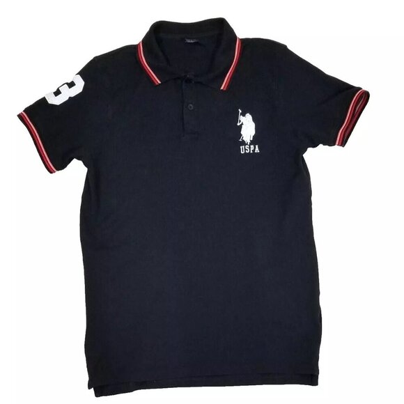 U.S. POLO ASSOCIATION Ladies Polo Shirt Size XL Black - Picture 1 of 9